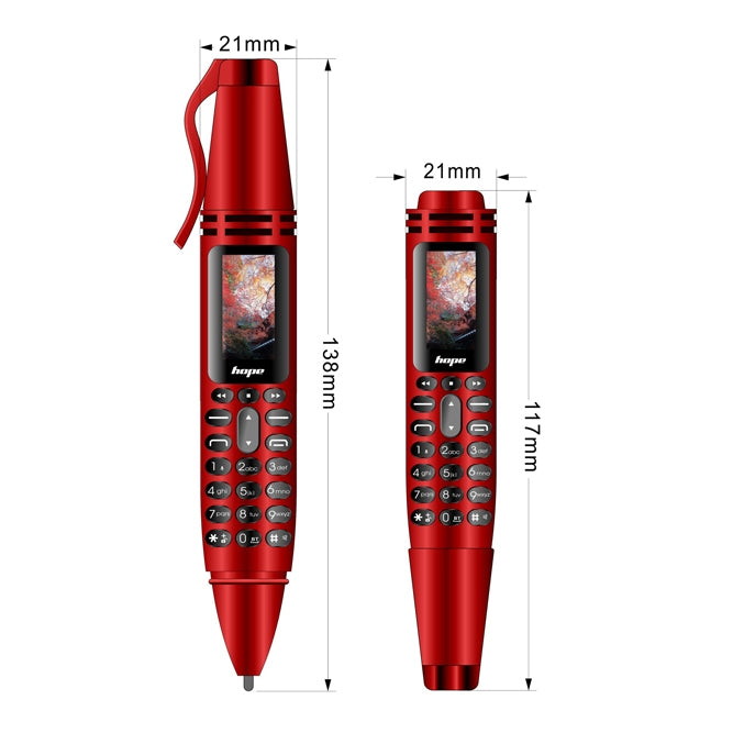 Stylo d'enregistrement multifonctionnel à réduction de bruit à distance avec écran couleur de 0,96 pouces, double SIM, double veille, prise en charge Bluetooth, GSM, lumière LED, écriture manuscrite