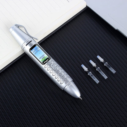 Stylo d'enregistrement multifonctionnel à réduction de bruit à distance avec écran couleur de 0,96 pouces, double SIM, double veille, prise en charge Bluetooth, GSM, lumière LED, écriture manuscrite