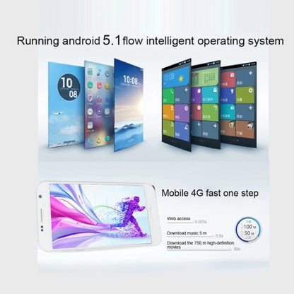 5,0 pouces Android 5.1 MTK6580 Quad Core 1,2 GHz, double SIM, GPS