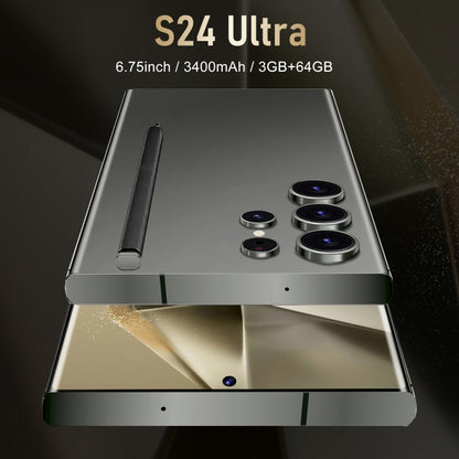 S24 Ultra / M106, 3 Go + 64 Go, identification par reconnaissance faciale, 6,75 pouces Android 8.1 MTK6753 Octa Core, réseau : 4G, double SIM