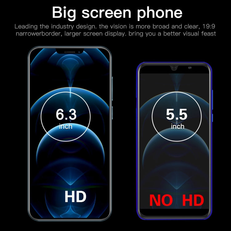 Identification faciale, Android 6.0 Spreadtrum 7731 Quad Core, Réseau : 3G, 1GB+16GB, 6.3 inch