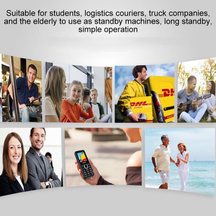 1,77 pouces, batterie 800 mAh, 21 touches, prise en charge Bluetooth, FM, MP3, MP4, GSM, double SIM