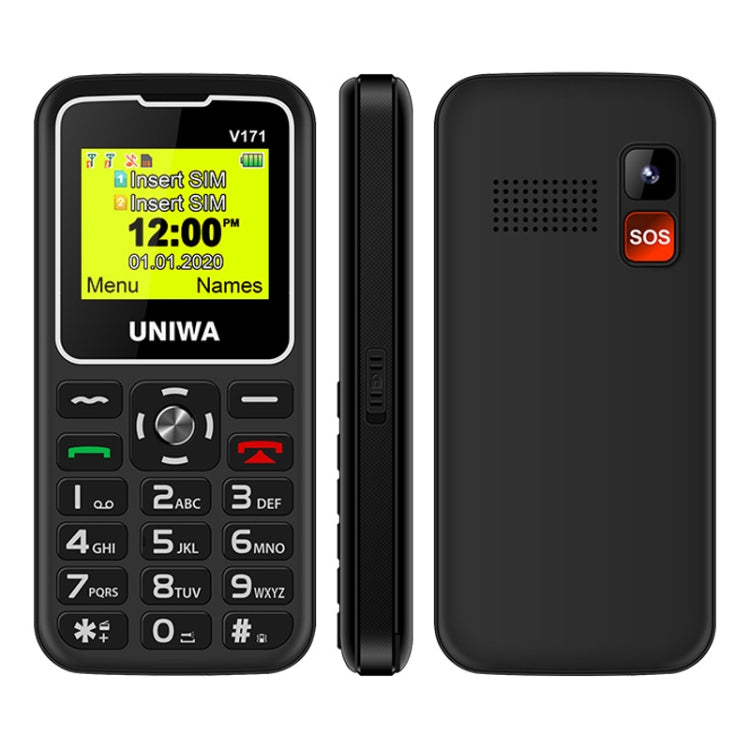 1,77 pouces, batterie 1000 mAh, 21 touches, prise en charge Bluetooth, FM, MP3, MP4, GSM, double SIM, avec base d'accueil