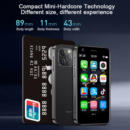 Reconnaissance faciale, 3,0 pouces Android 9.0 MTK6737M Quad Core jusqu'à 1,1 GHz, Bluetooth, WiFi, FM, Réseau : 4G, Double SIM, 3GB+32GB