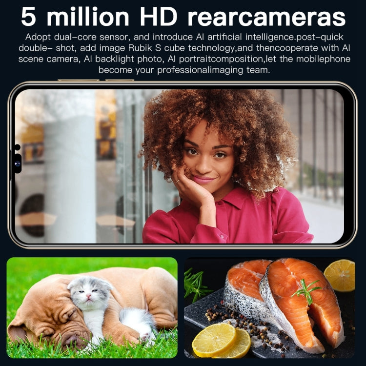 Identification faciale, Android 10 MTK6737 Quad Core, Réseau : 4G, i14 Pro Max N86 2GB+16GB