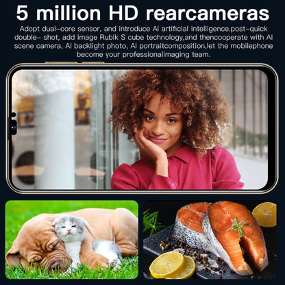 Identification faciale, Android 10 MTK6737 Quad Core, Réseau : 4G, i14 Pro Max N86 2GB+16GB