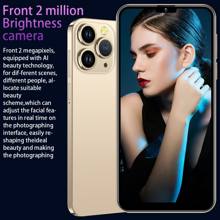 Identification faciale, Android 6.0 Spreadtrum 7731G Quad Core, réseau : 3G, double SIM, avec carte TF de 64 Go, i14 Pro Max N85+ 2GB+16GB