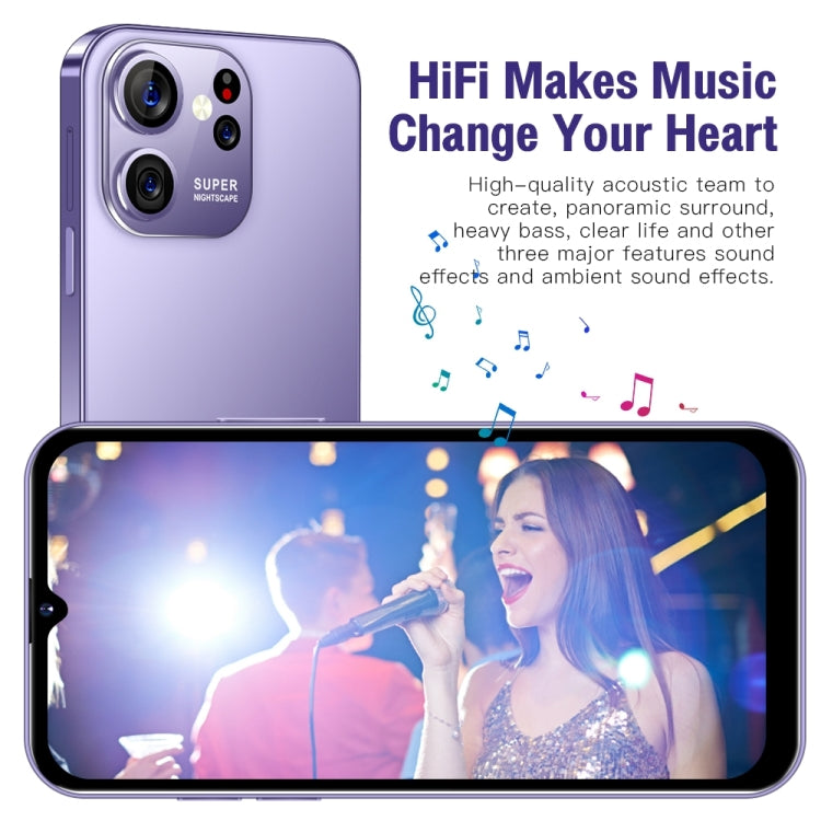 Identification faciale, Android 8.1 MTK6737 Octa Core, réseau : 4G, S23 Ultra E6  2GB+16GB