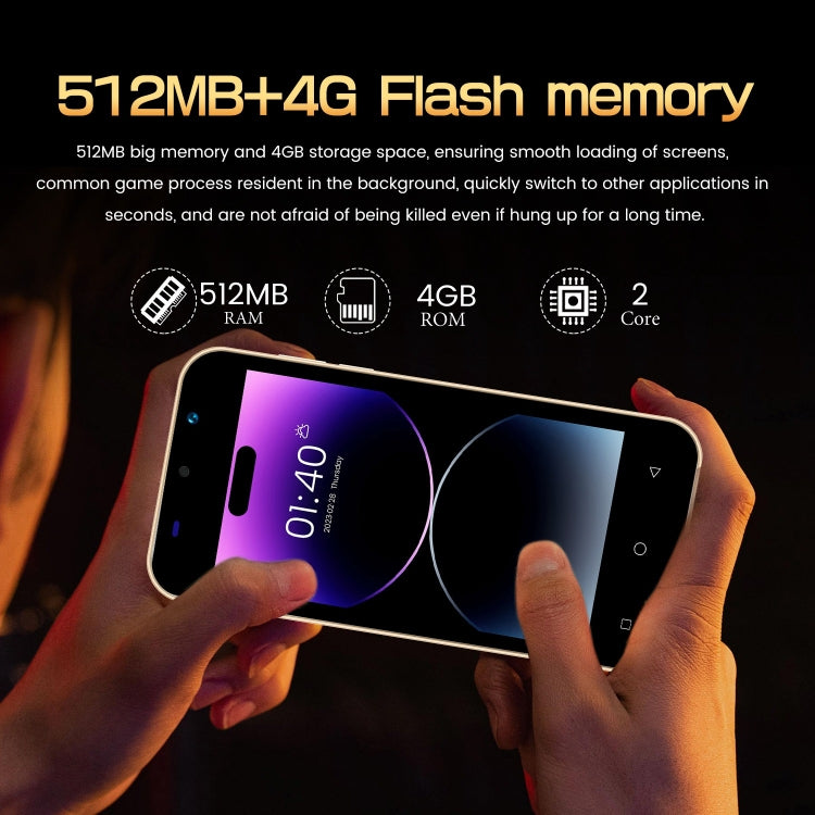 Identification faciale, Android 5.0 MTK6572 Dual Core, Réseau : 3G