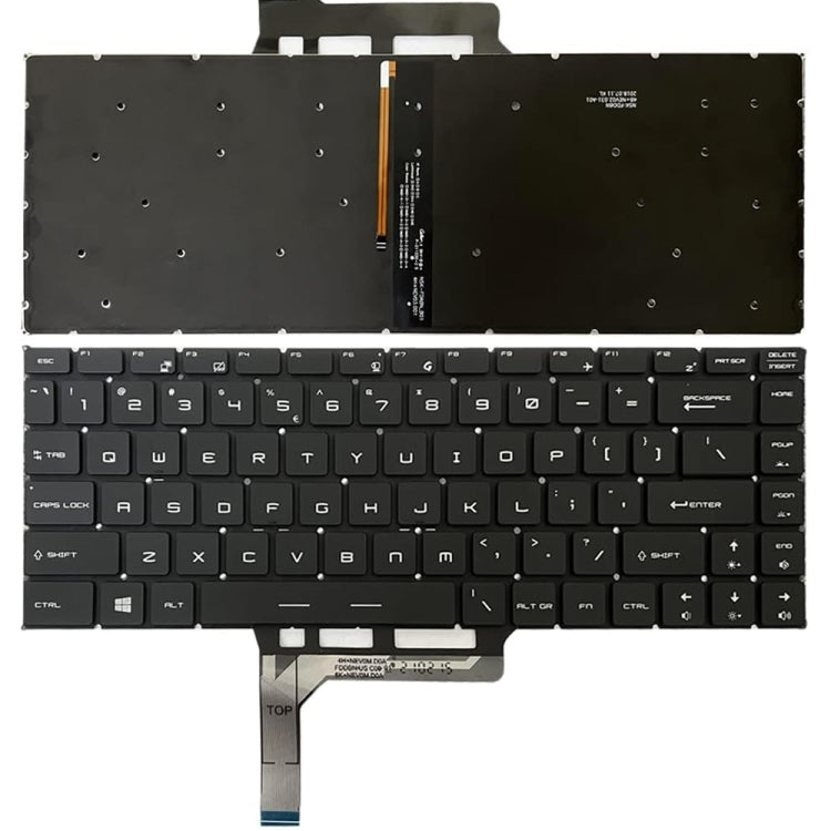 Clavier d'ordinateur portable Version américaine avec rétro-éclairage pour MSI GS65 / GS65VR / MS-16Q2 / Stealth 8SE /8SF / 8SG /Thin 8RE / Thin 8RF