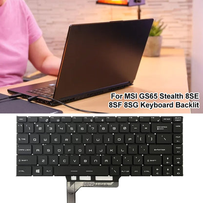 Clavier d'ordinateur portable Version américaine avec rétro-éclairage pour MSI GS65 / GS65VR / MS-16Q2 / Stealth 8SE /8SF / 8SG /Thin 8RE / Thin 8RF
