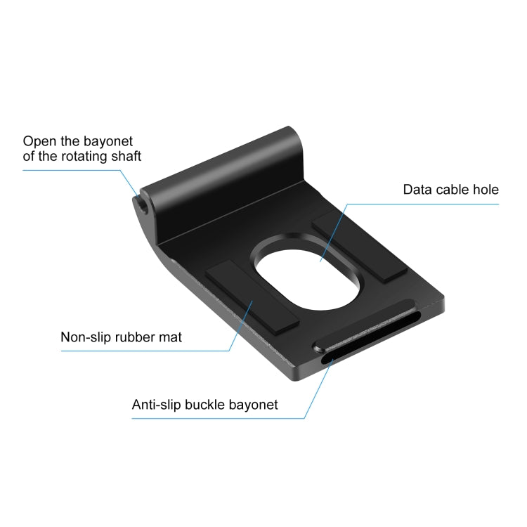 Couvercle d'interface latéral de batterie en métal noir Mini PULUZ pour GoPro Hero11