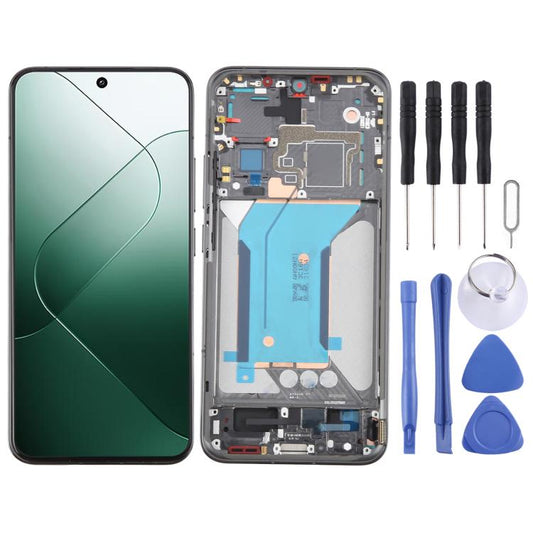 Écran LCD AMOLED d'origine Xiaomi 14, numériseur et cadre inclus., For Xiaomi 14(Original Disassembled)