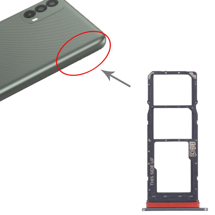 For Motorola Moto E30 Original SIM Card Tray + SIM Card Tray + Micro SD Card Tray