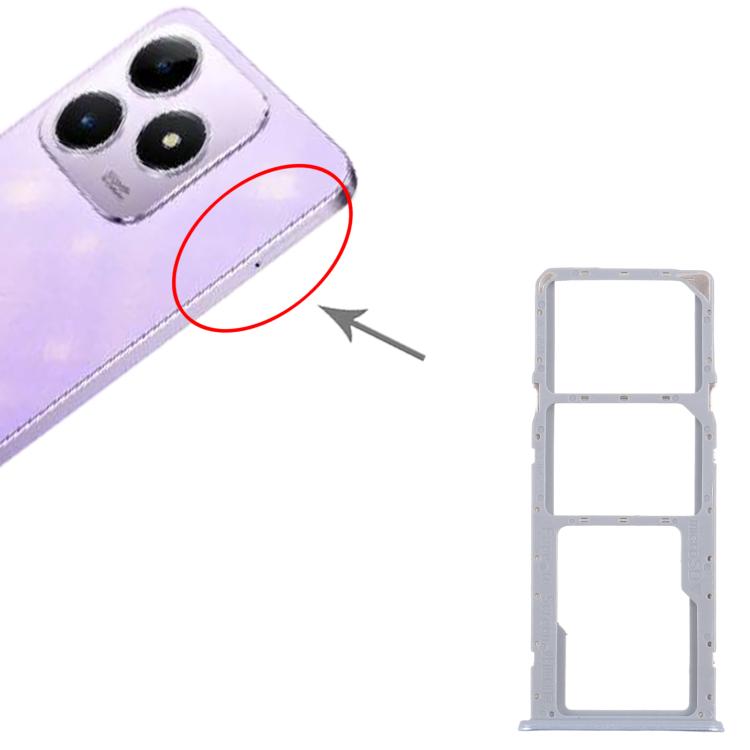 For Realme Narzo N63 4G 10pcs Original SIM Card Tray + SIM Card Tray + Micro SD Card Tray