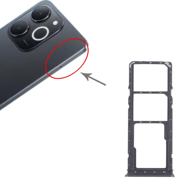 For Realme Narzo C71 4G RMX5303 10pcs Original SIM Card Tray + SIM Card Tray + Micro SD Card Tray