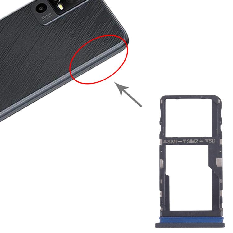 For TCL 40 XE 5G Original SIM Card Tray + SIM Card Tray / Micro SD Card Tray