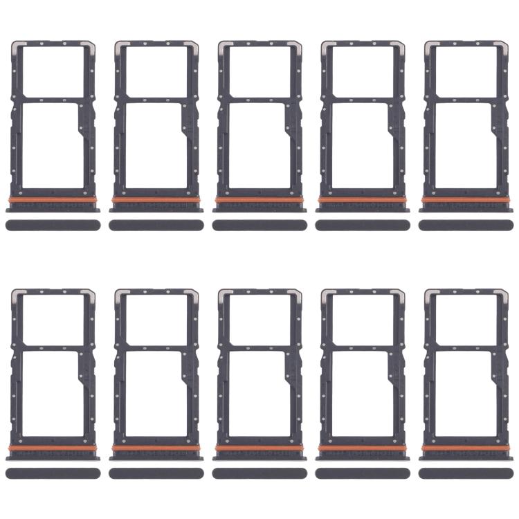 For Xiaomi Poco M6 4G 10pcs Original SIM Card Tray + SIM Card Tray / Micro SD Card Tray