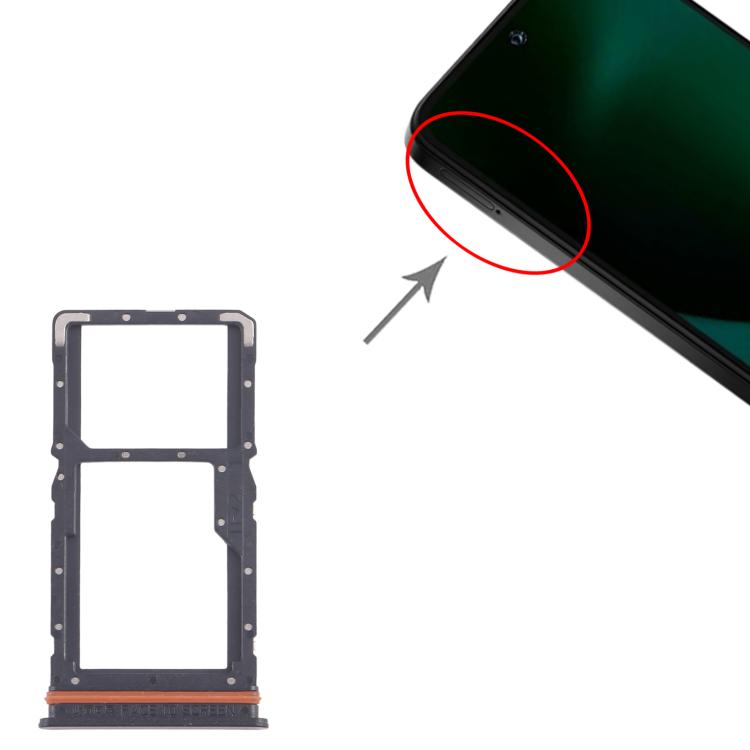 For Xiaomi Poco M6 4G 10pcs Original SIM Card Tray + SIM Card Tray / Micro SD Card Tray