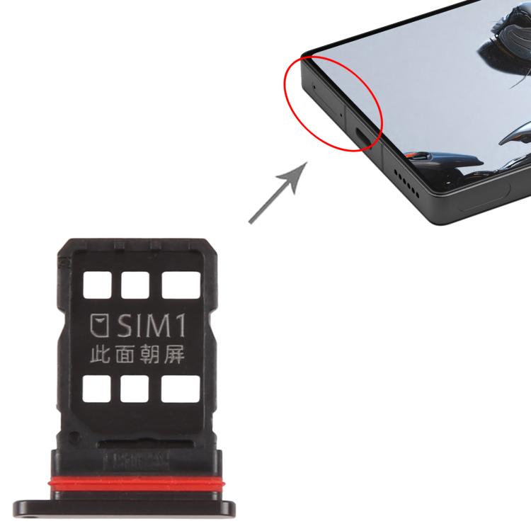 Tiroir pour carte SIM + tiroir pour carte SIM pour ZTE nubia RedMagic 10 Air 5G NX779J, For ZTE nubia RedMagic 10 Air 5G