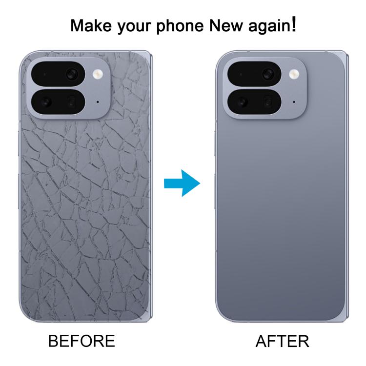 Coque arrière pliable en verre avec cache-batterie et objectif pour Google Pixel 10 Pro, For Google Pixel 10 Pro Fold
