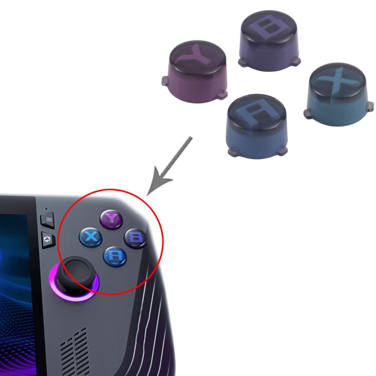 Boutons de fonction couleur A, B, X et Y pour Asus ROG Ally X 2024 Ally-RC72LA-NH007W, A B X Y Caps