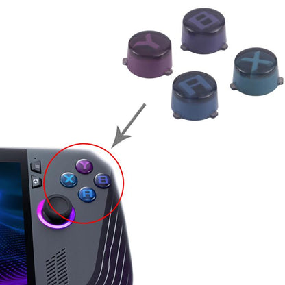 Boutons de fonction couleur A, B, X et Y pour Asus ROG Ally X 2024 Ally-RC72LA-NH007W, A B X Y Caps