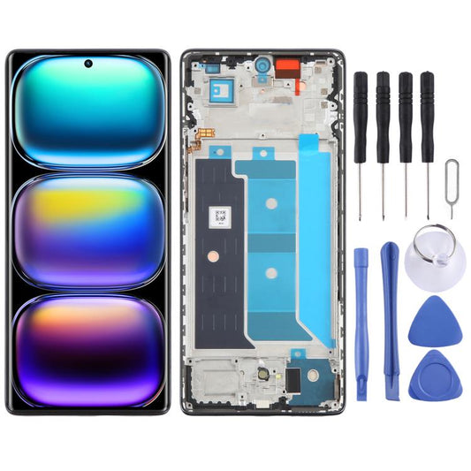 Écran LCD AMOLED d'origine avec numériseur et cadre pour Infinix Hot 50 Pro+ 4G X6880, For Infinix Hot 50 Pro+ 4G(Original)