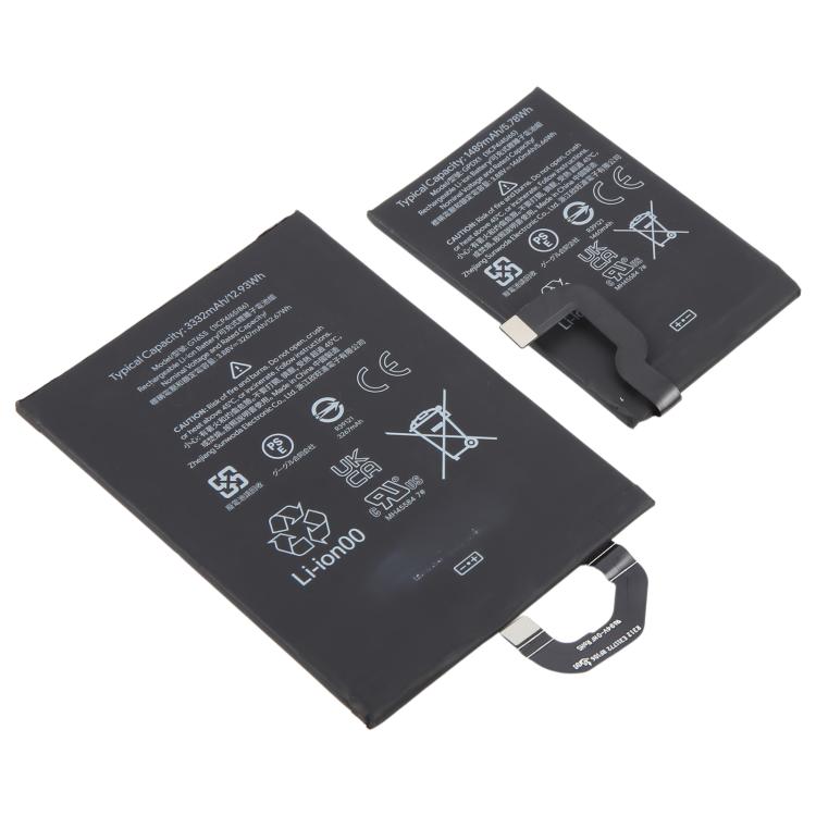 Batterie Li-Ion 1489 mAh / 3332 mAh pour Google Pixel Fold G9FPL GPDX1 (1 paire), For Google Pixel Fold