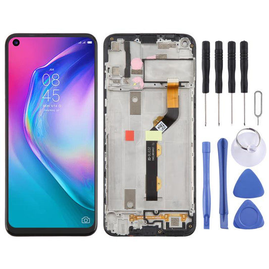 Écran LCD TFT numériseur complet avec cadre pour Tecno Camon 15 Air CD6 CD6S, For Tecno Camon 15 Air