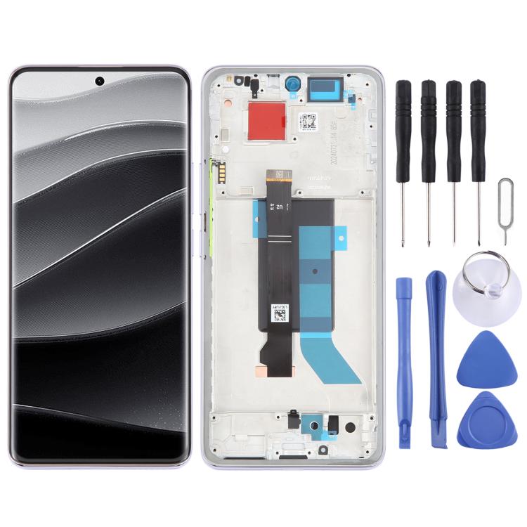 Écran LCD d'origine Xiaomi Redmi Note 14 Pro 5G (Inde) avec cadre, For Xiaomi Redmi Note 14 Pro 5G India(Original)