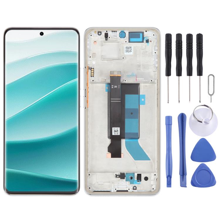 Écran LCD d'origine Xiaomi Redmi Note 14 Pro 5G (Inde) avec cadre, For Xiaomi Redmi Note 14 Pro 5G India(Original)
