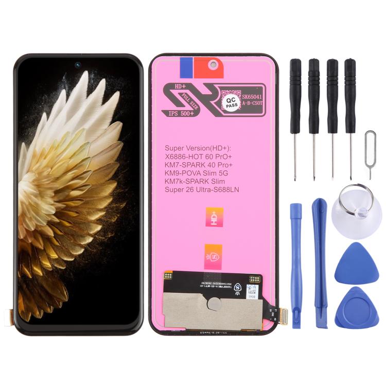 Écran LCD TFT KM7 avec numériseur (assemblage complet) pour Tecno Spark 40 Pro+ KM7, For Tecno Spark 40 Pro+(TFT)