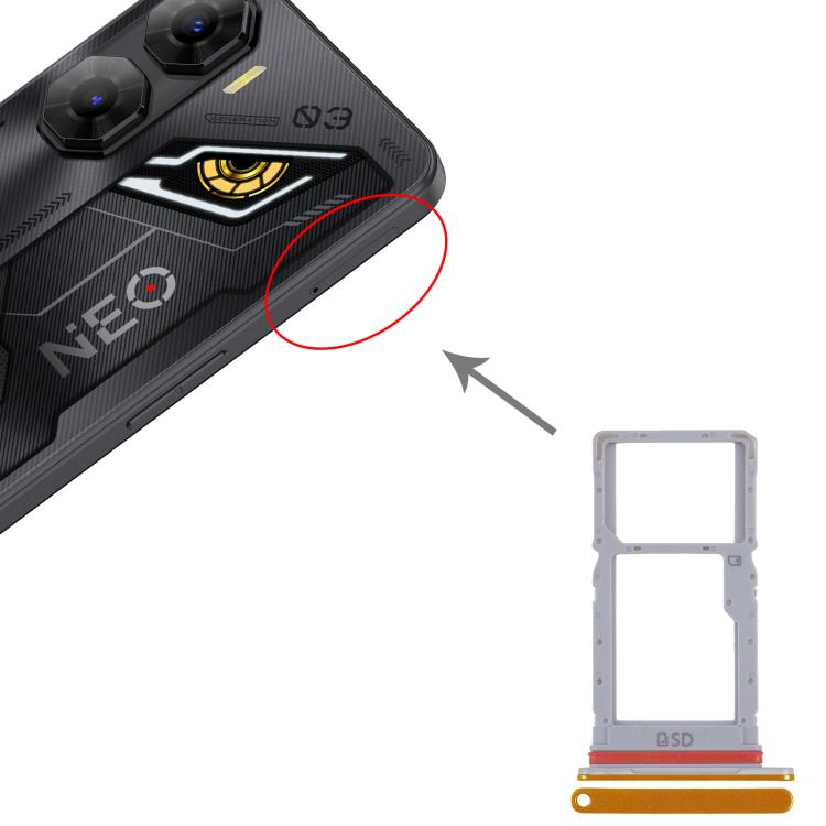 Tiroir pour carte SIM + tiroir pour carte microSD pour ZTE nubia Neo 3 5G Z2464N, For ZTE nubia Neo 3 5G