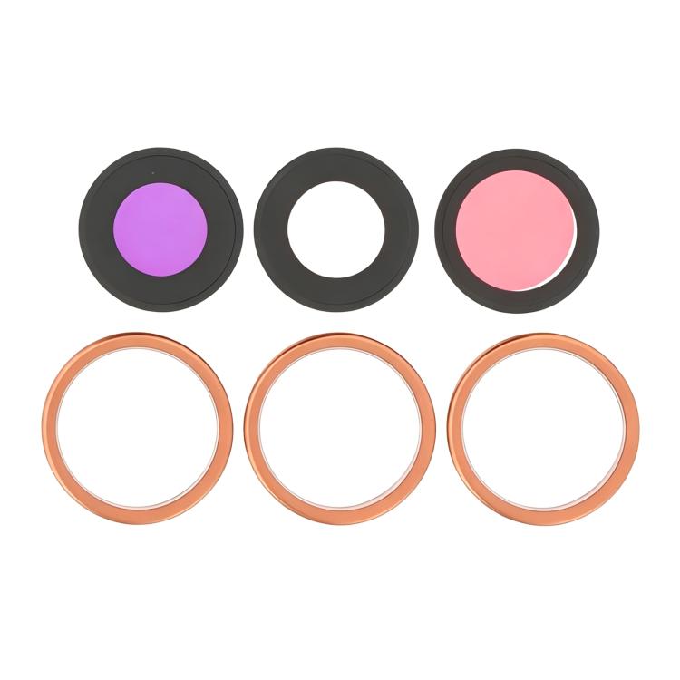 Kit de lentille en verre avec anneau métallique pour caméra arrière iPhone 17 Pro Max / 17 Pro, For iPhone 17 Pro / 17 Pro Max