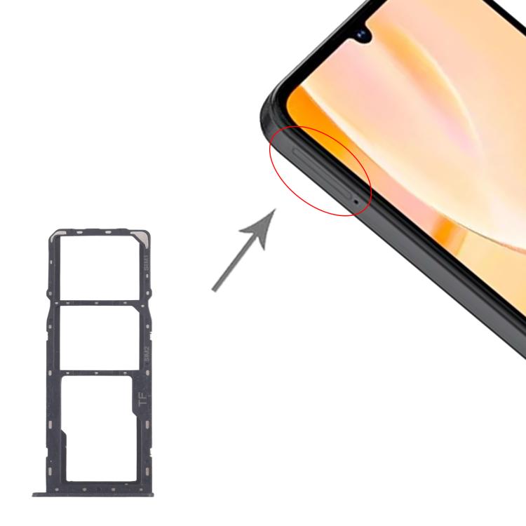 Pour ZTE Blade A55 Z2450 : Tiroir pour carte SIM + Tiroir pour carte microSD, For ZTE Blade A55(Original)