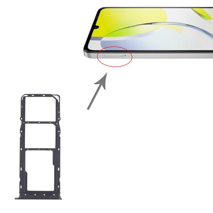 Pour ZTE Blade A76 4G Z2474 : Tiroir pour carte SIM + Tiroir pour carte microSD, For ZTE Blade A76 4G(Original)
