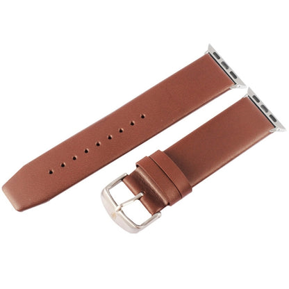 Kakapi pour Apple Watch 42 mm Texture subtile Boucle brossée Bracelet de montre en cuir véritable avec connecteur