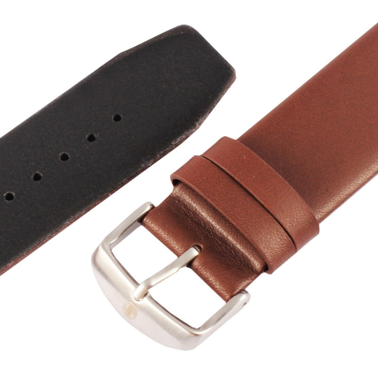 Kakapi pour Apple Watch 42 mm Texture subtile Boucle brossée Bracelet de montre en cuir véritable avec connecteur