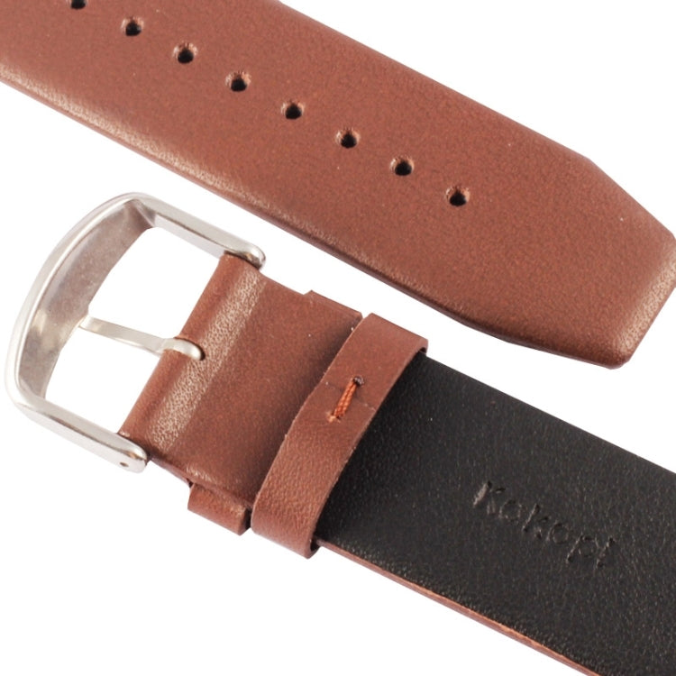 Kakapi pour Apple Watch 42 mm Texture subtile Boucle brossée Bracelet de montre en cuir véritable avec connecteur