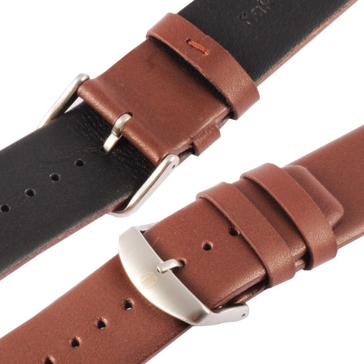 Kakapi pour Apple Watch 42 mm Texture subtile Boucle brossée Bracelet de montre en cuir véritable avec connecteur