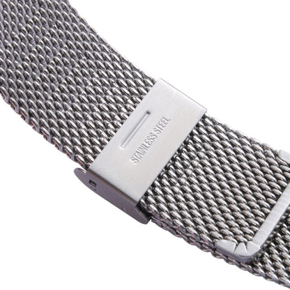 Pour Apple Watch 38 mm Bracelet de montre en acier inoxydable à boucle classique milanaise, utilisé uniquement en conjonction avec des connecteurs (S-AW-3291)