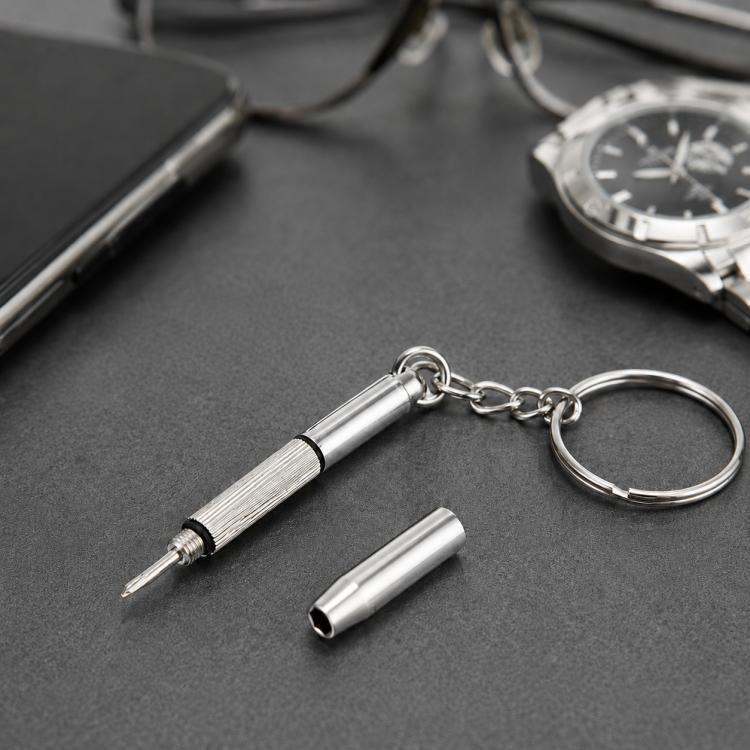 Tournevis professionnel 3 en 1 (croix 1,5, droit 1,5, écrou étoile M2,5) outil de réparation avec porte-clés pour smartphone, montres, lunettes