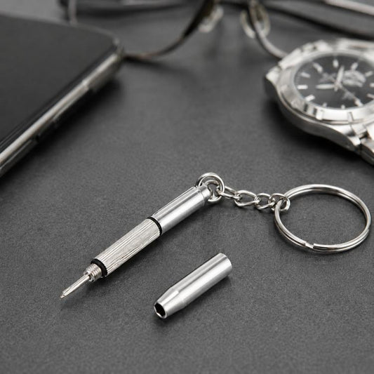 Tournevis professionnel 3 en 1 (croix 1,5, droit 1,5, écrou étoile M2,5) outil de réparation avec porte-clés pour smartphone, montres, lunettes