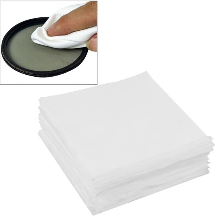 100 pièces 9.8x9.8 cm chiffon de nettoyage spécialisé pour lentilles d'écran LCD pour appareil photo/téléphone portable