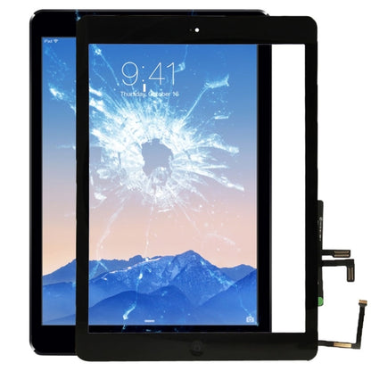 Bouton de contrôleur + bouton de touche d'accueil, câble flexible à membrane PCB + adhésif d'installation pour panneau tactile, panneau tactile pour iPad Air/iPad 5