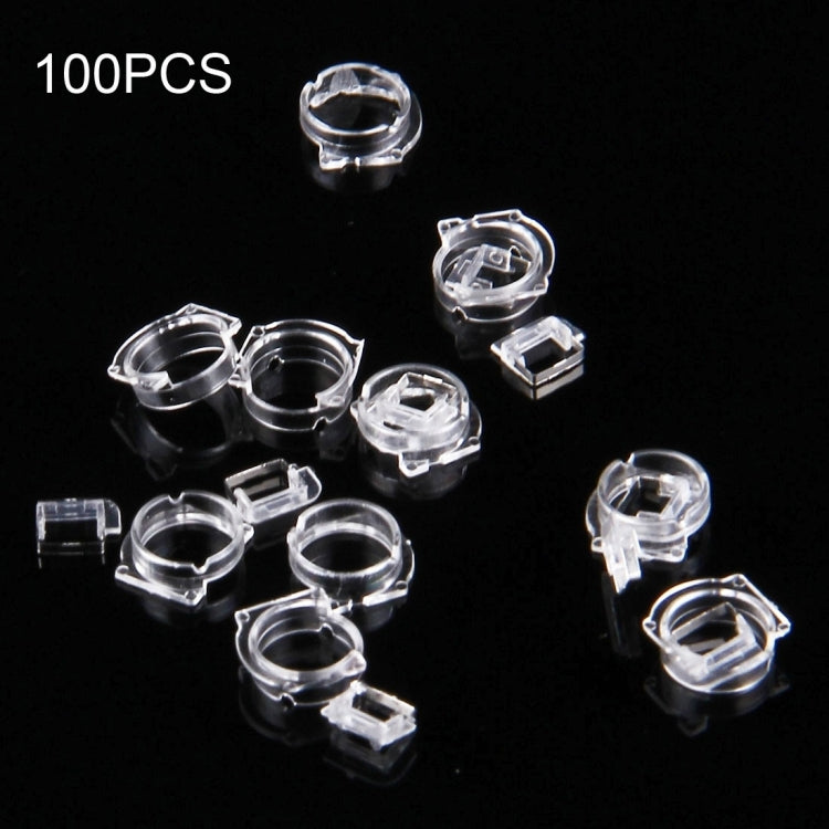 Cadre d'objectif d'appareil photo en plastique transparent, 100 pièces, pour iPhone 5, 5S et 5C