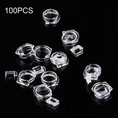 Cadre d'objectif d'appareil photo en plastique transparent, 100 pièces, pour iPhone 5, 5S et 5C