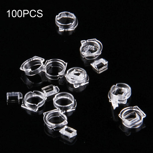 Cadre d'objectif d'appareil photo en plastique transparent, 100 pièces, pour iPhone 5, 5S et 5C