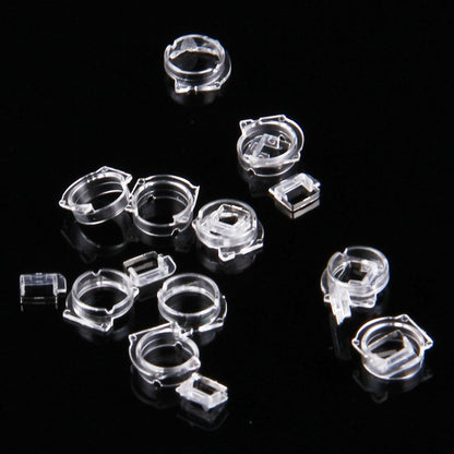 Cadre d'objectif d'appareil photo en plastique transparent, 100 pièces, pour iPhone 5, 5S et 5C